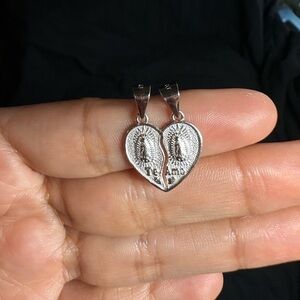 925 silver breakable heart pendant